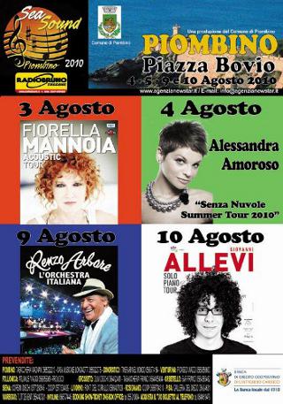 Sea Sound Piombino 2010 Ecco il cartellone della reassegna musicale che si terrà in Agosto
