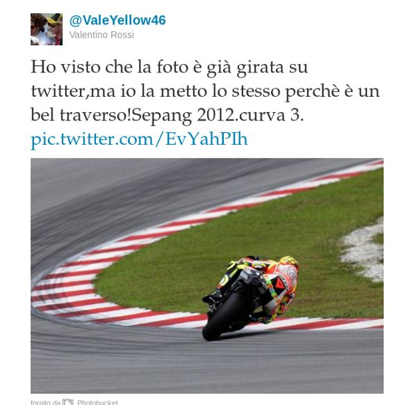 Conclusi i test motomondiale 2012 a Sepang, Malesia Ottimi risultati per la Ducati di Valentino Rossi