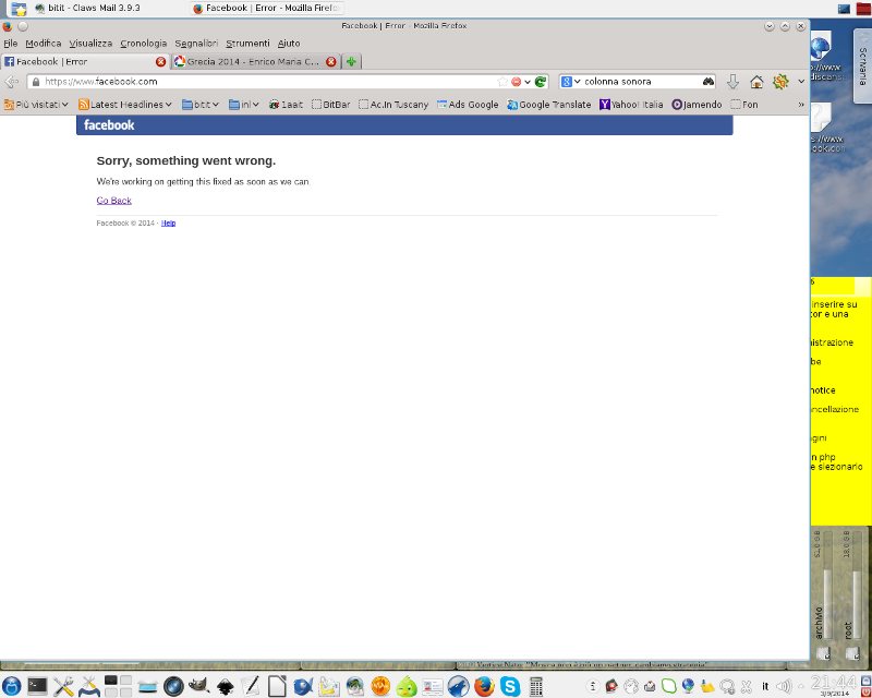 Facebook down 3 settembre 2014 Anche i grandi cadono 