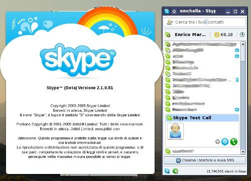 Nuova versione Skype per Linux rilasciata a Gennaio 2010 È uscito skype-2.1.0.8.1